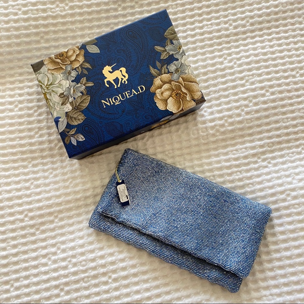 NWT Beaded and Satin Clutch Purse